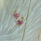 Silver aircraft earrings